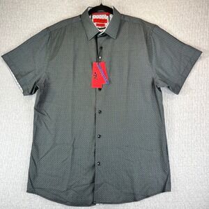 New with tags American Breed performance‎ Dress Shirt Men XL Geo Short Sleeve